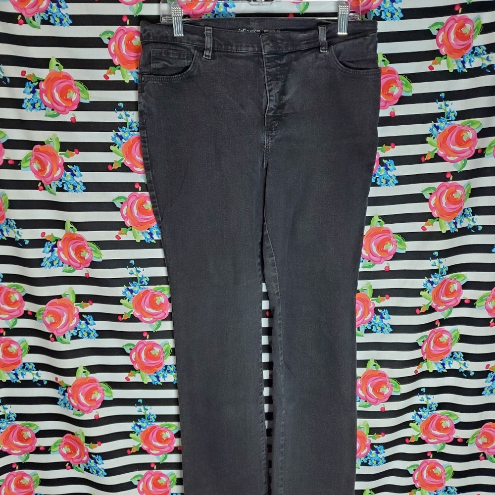 (8/$20)W Sz 12S, Lee Straight Black Jeans
